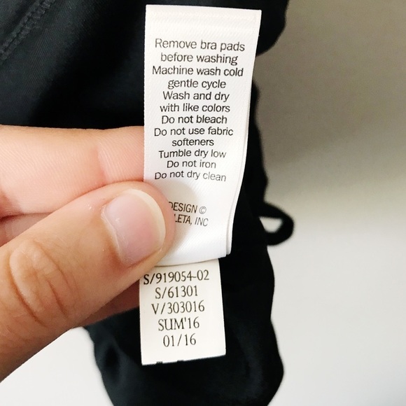 Athleta Tinker Tank Black Size Small Racerback Sleeveless Scoop Neck Drawstring - Picture 11 of 11